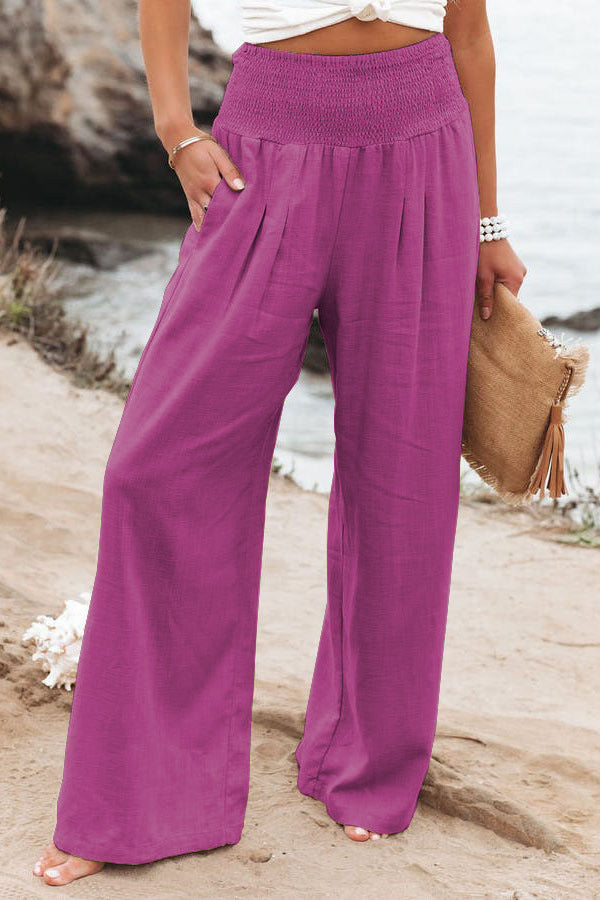 Streetwave Womens Wide Leg Linen Pants Breathable Summer Comfort For Women Everyday