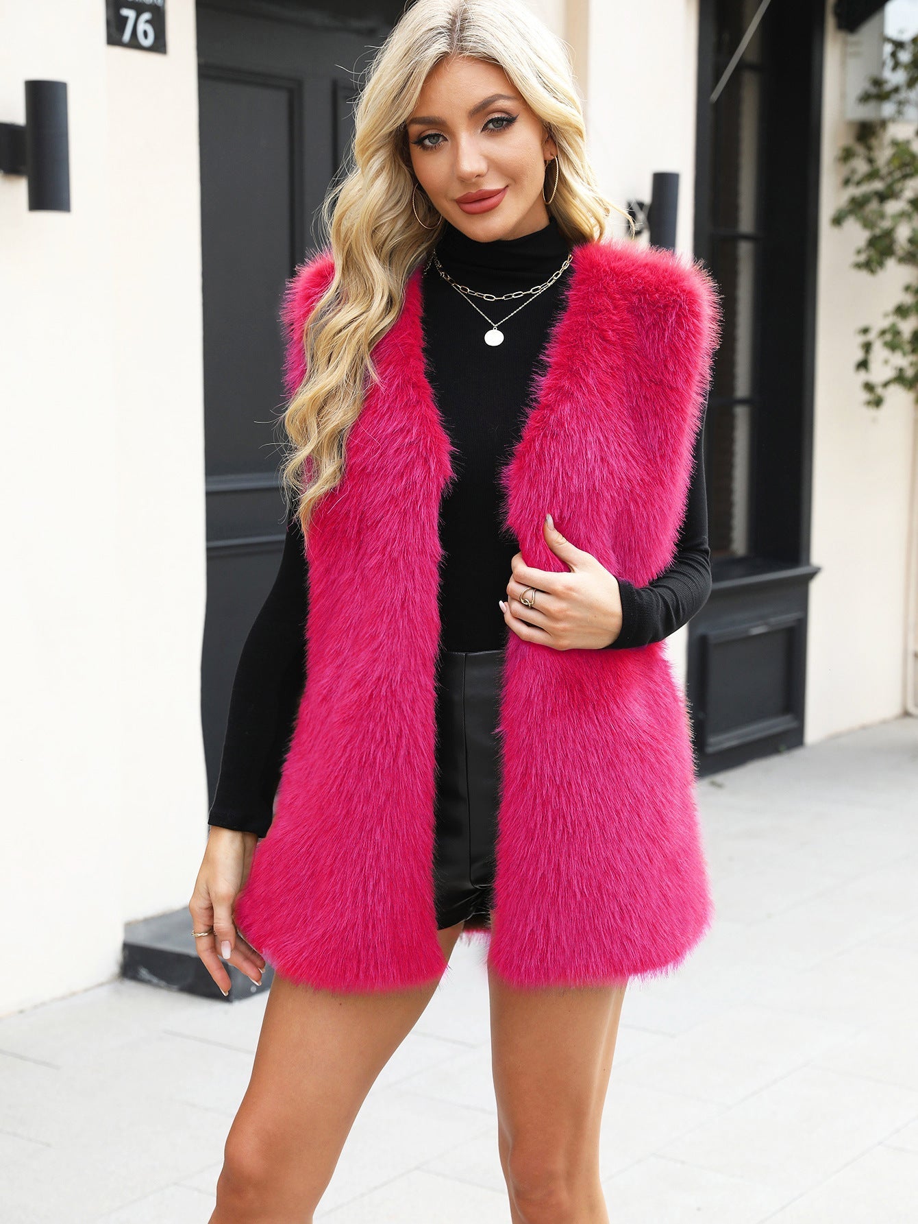 Street Wave Womens Fur Vest Glamorous Luxurious Look For Fashion Forward Women Everyday Style