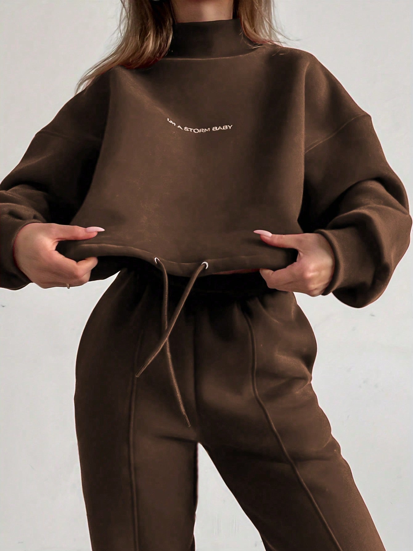 Streetwave Womens Oversized Sweatshirt And Jogger Set Cozy Comfort Lounge Wear For Everyday Style