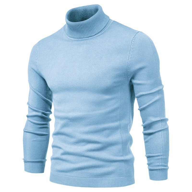 Streetwave Mens Turtleneck Sweater Cozy Warmth With Structured Knit Texture Winter Essential For Men
