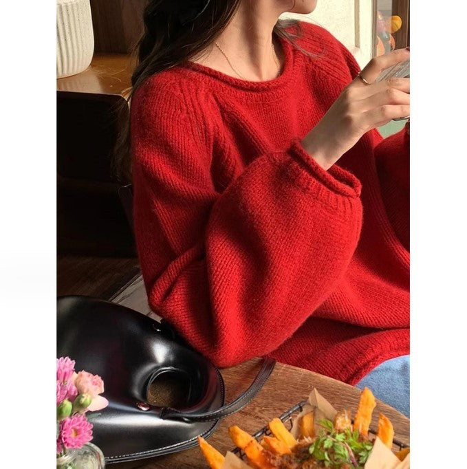 Street-wave Womens Knit Sweater Cozy Relaxed Silhouette With Modern Details For Women