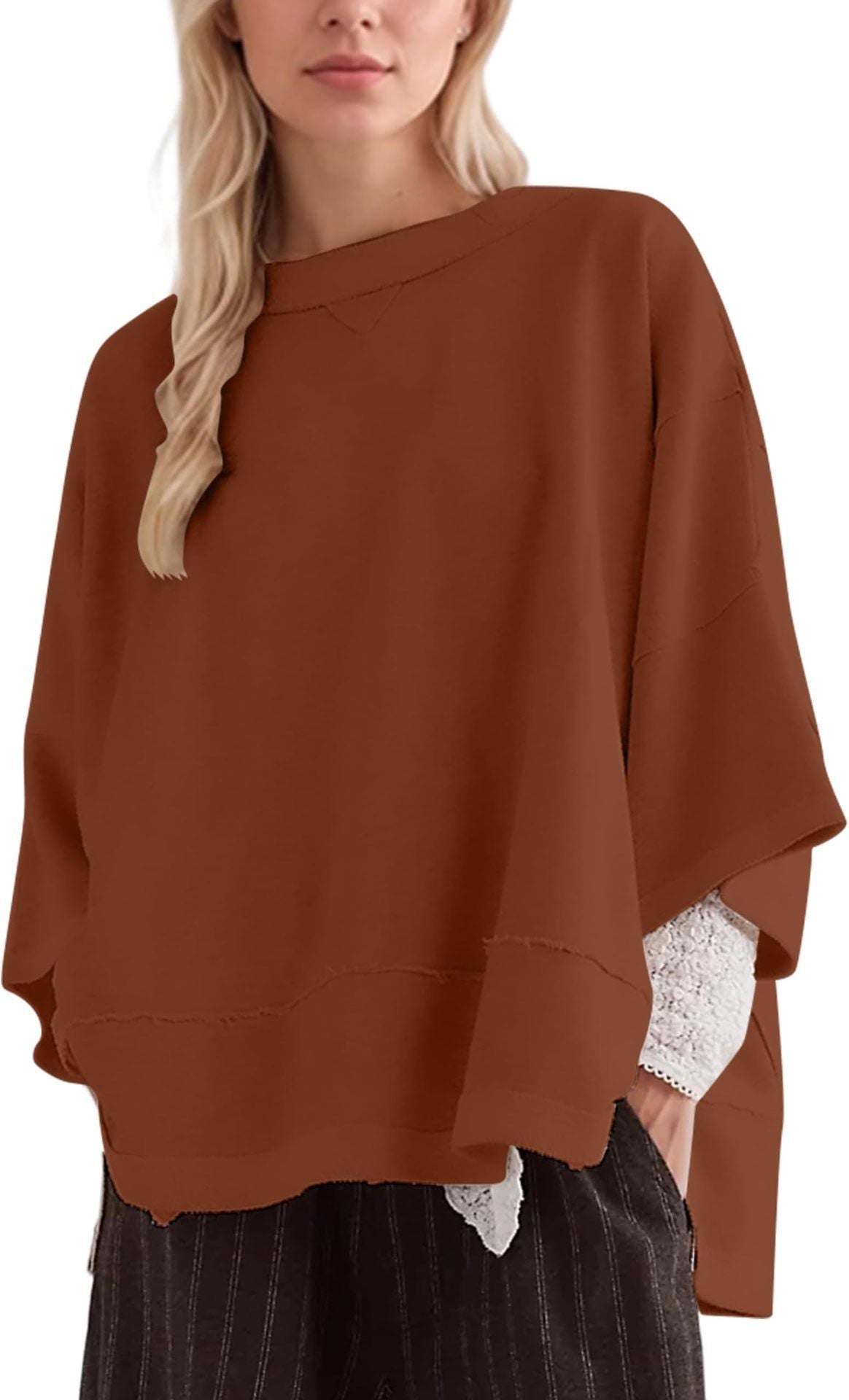 Street Wave Women Oversized Sweatshirt With Fluid Silhouette And Soft Cotton Blend