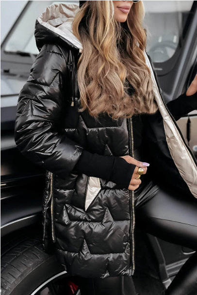 Streetwave Women Quilted Hooded Jacket With Integrated Hood Warmth And Style For Modern Women