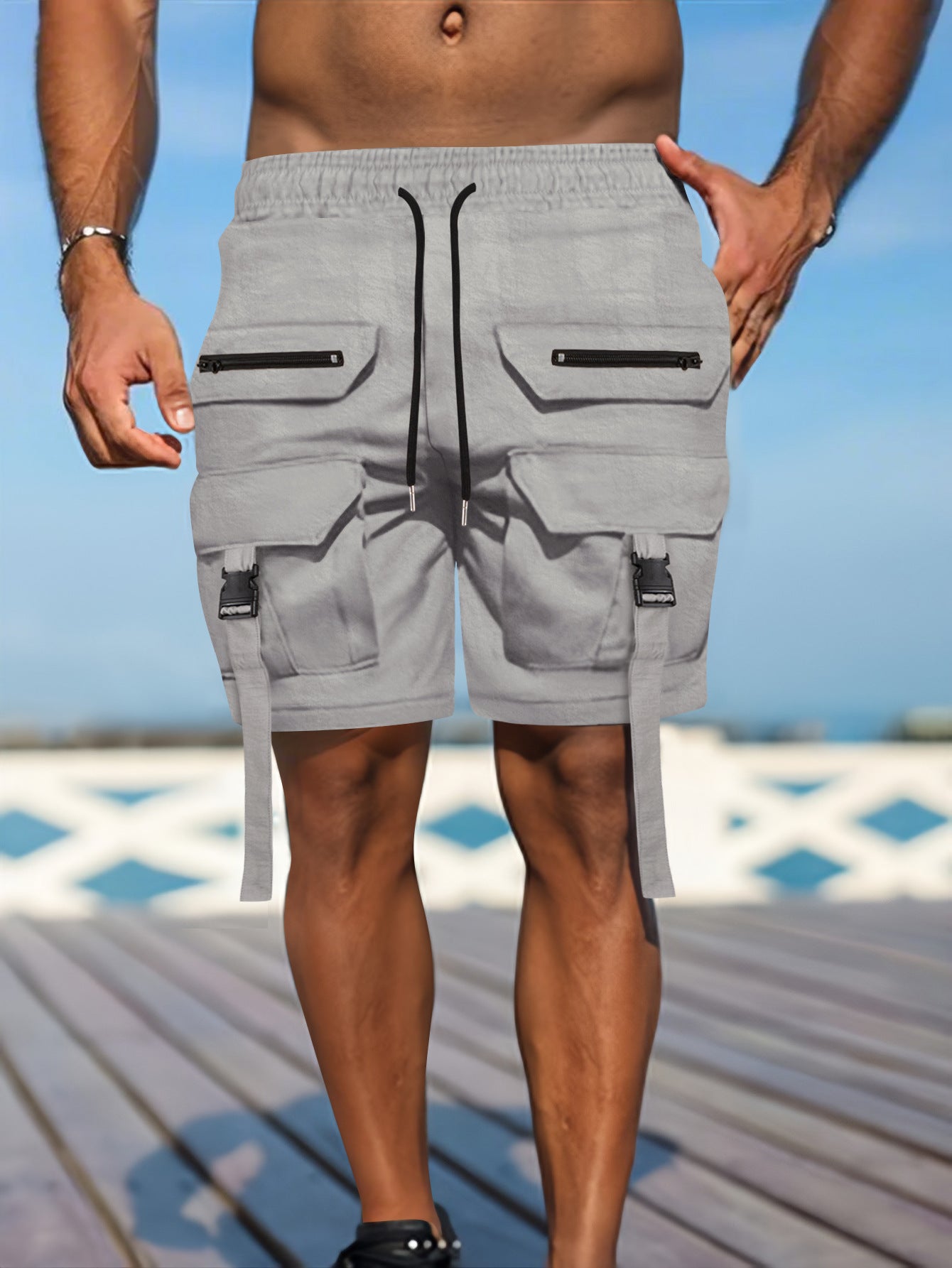 Men's Utility Shorts Street-Wave Rugged Multi-Pocket Cargo For Outdoors