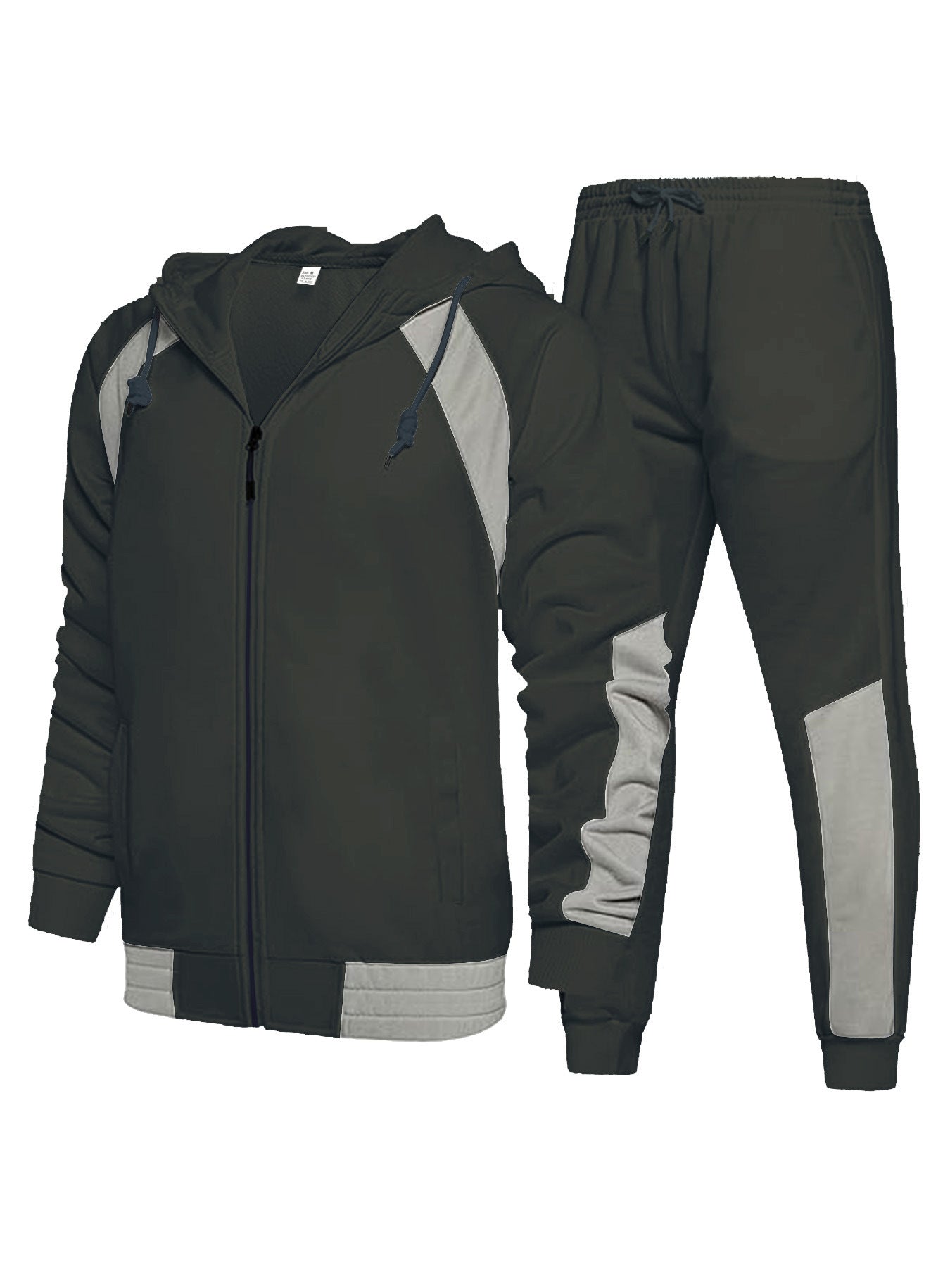 Street-Wave Mens Breathable Zip Tracksuit Set With Elastic Cuffs For Active Men Performance Ready