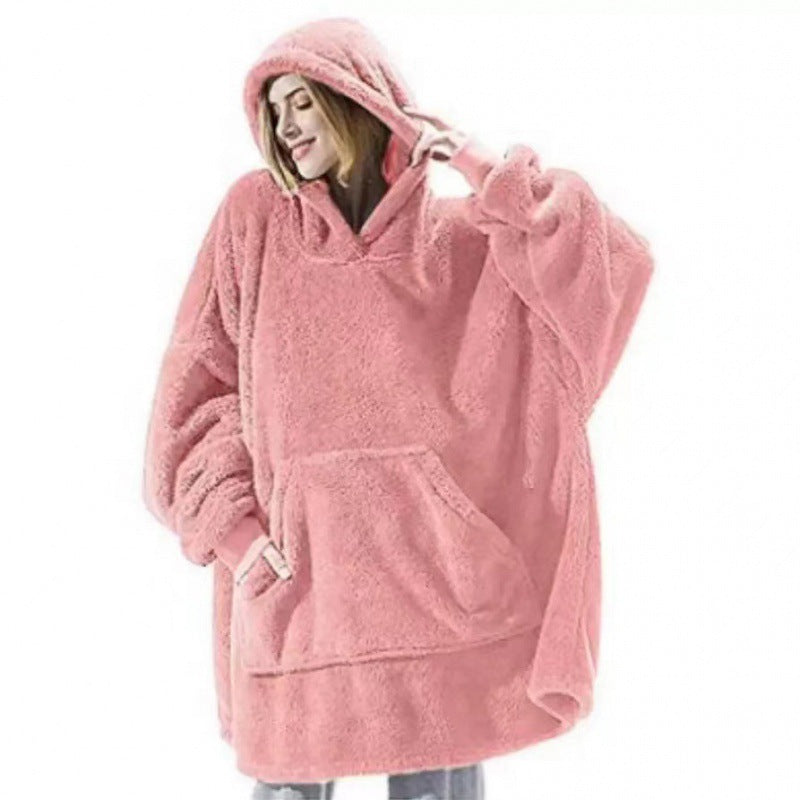 Streetwave Women's Oversized Fleece Hoodie With Kangaroo Pocket And Hood For Cozy Comfort