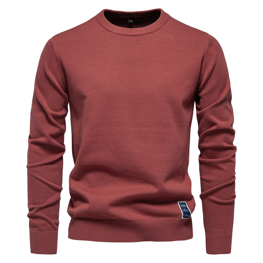 Mens Knit Sweater All Season Comfort Premium Cotton Blend Street-wave For Men Breathable Everyday Fit