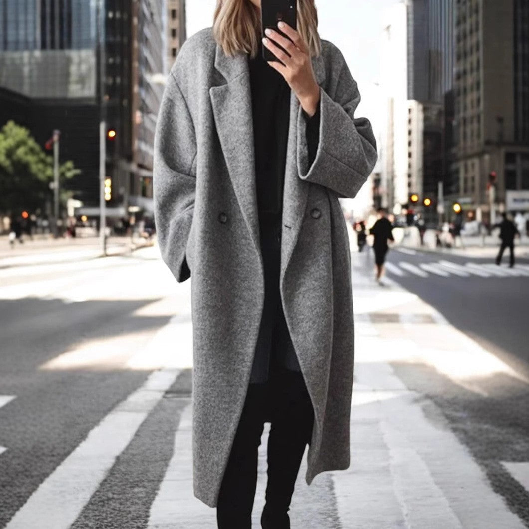 Street Wave Oversized Wool Coat For Women All Season Comfort Chic Design Premium Materials