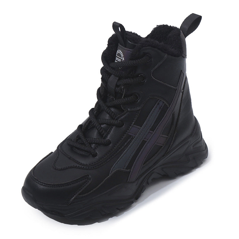 Street Wave Women Plush Lined Winter Sneakers With Warm Comfort For Cold Days And Everyday Warmth