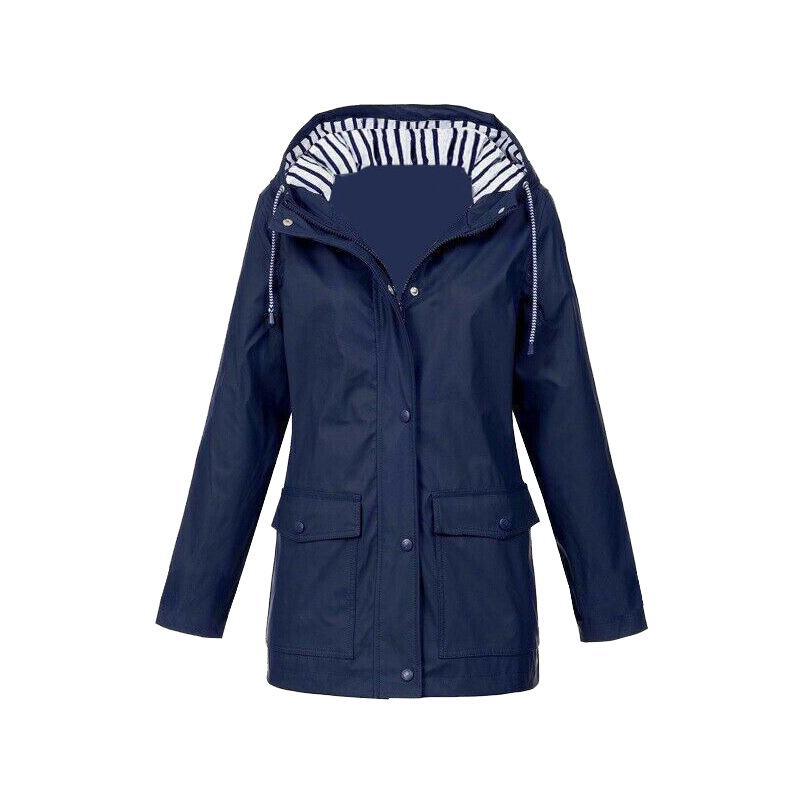Street Wave Women's Waterproof Jacket With Hood Rainproof Outerwear For City Walks