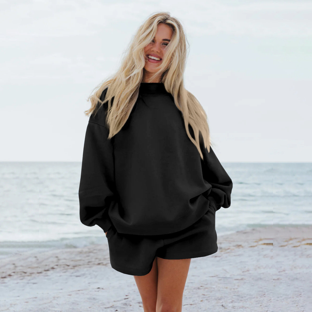 Streetwave Women Versatile Oversize Raglan Sweatshirt for Beach to City Comfort and Casual Everyday Wear