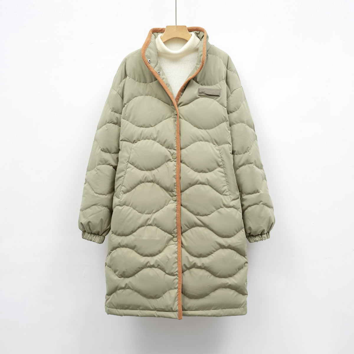 Womens Quilted Winter Coat Street-Wave Ultra Warm Water-Repellent Long Puffer Jacket