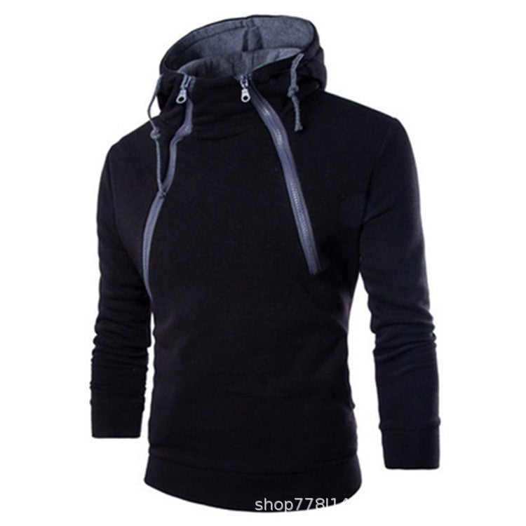 Street-wave Men's Zip Hoodie Modern with Practical Zipper Versatile for Active and Everyday Wear