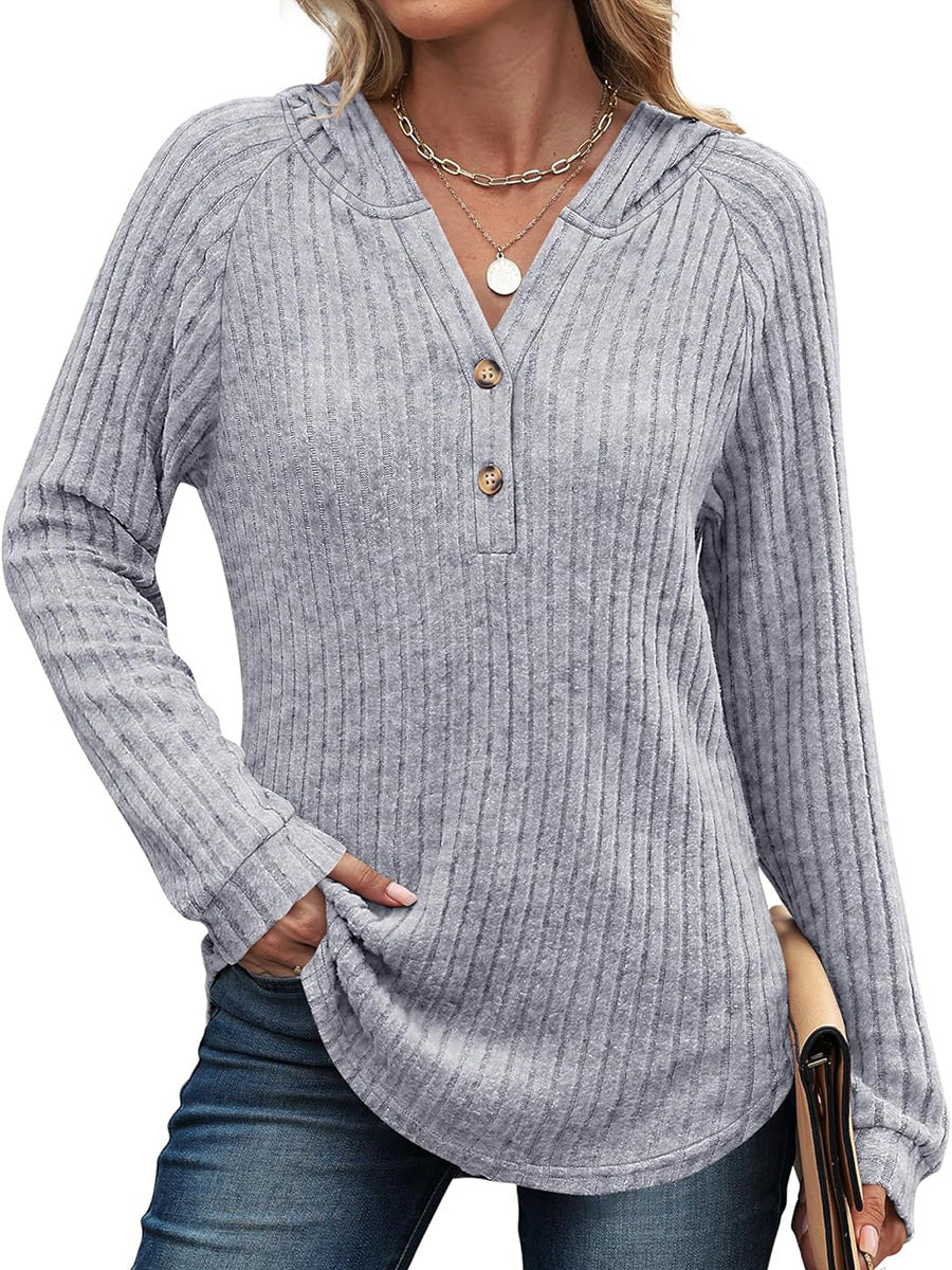 Street-Wave Women's Sporty Ribbed Long Sleeve Shirt For Active Days Everyday Comfort Breathable Fabric