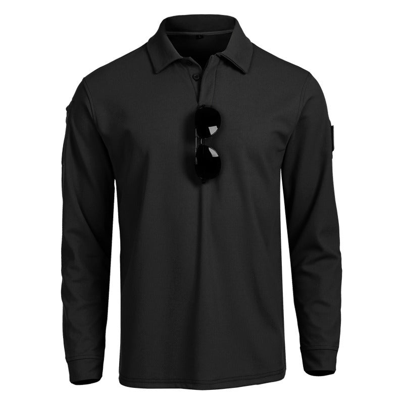 Street Wave Men's Functional Long Sleeve Polo Shirt For Active Men And All Day Comfort