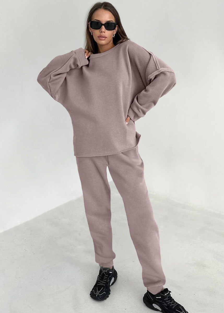 Street-wave Oversized Women's Tracksuit With Sweatshirt And Pants For Cozy Everyday Comfort