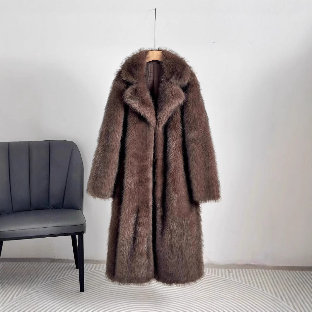 Streetwave Women Luxury Faux Fur Coat With Plush Warmth For Timeless Winter Style And Comfort