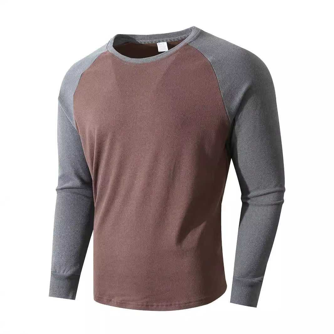 Street-Wave Men's Raglan Sleeve Athletic Long Sleeve Shirt For Training And Everyday Sport Performance