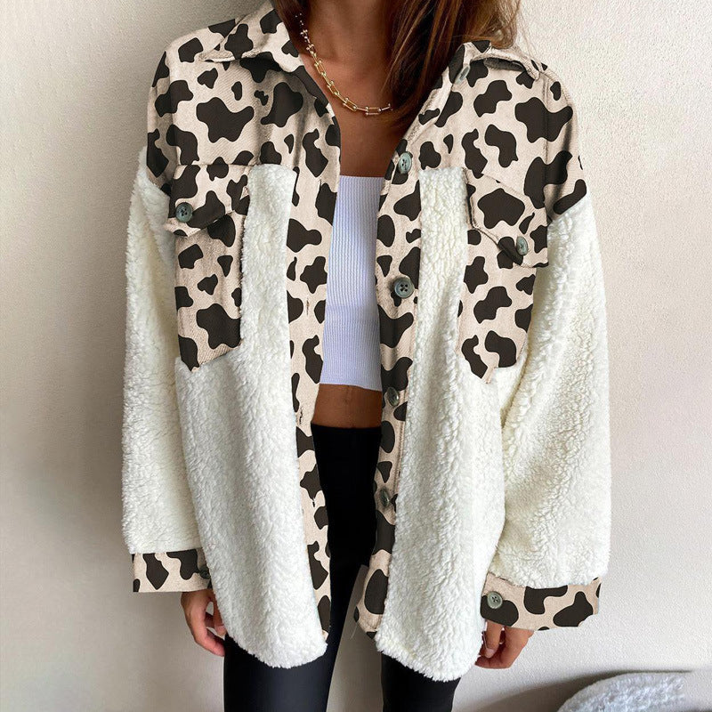 Street-Wave Cozy Sherpa Padded Jacket With Plaid Panel For Women Warmth And Comfort