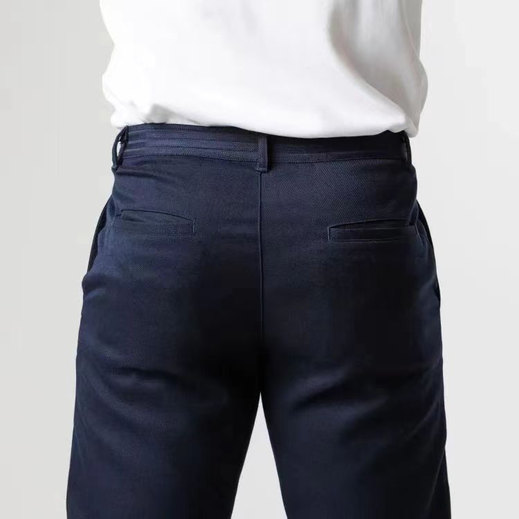 Street Wave Mens Slim Fit Trousers Breathable Cotton Blend All Day Comfort