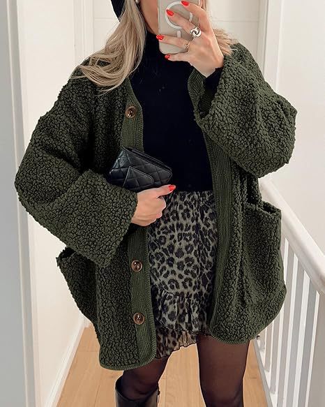 Street-Wave Cozy Teddy Jacket For Women With Color-Matched Collar Warm Plush Comfort