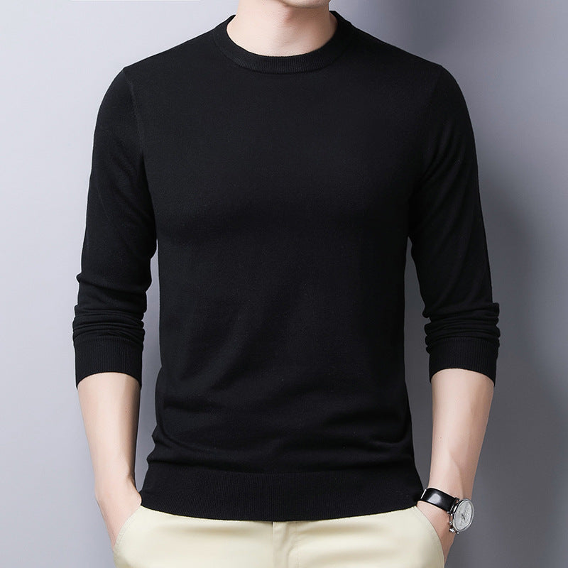 Men's Long Sleeve T Shirt Slim Fit Silk Wool Blend With Ribbed Neck And Cuffs Nordisk Flair
