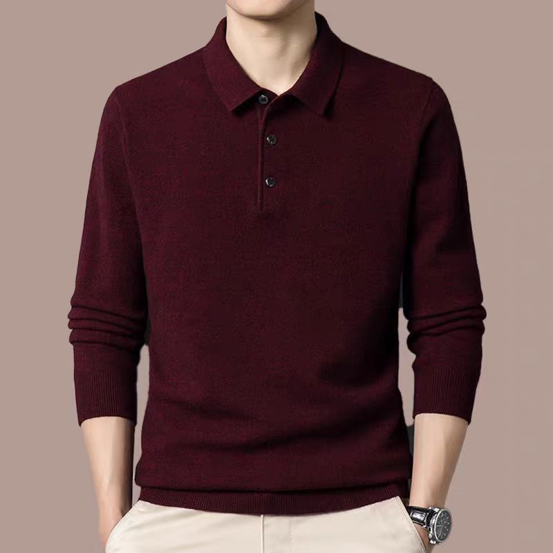 Street Wave Mens Long Sleeve Polo Shirt For Men With Breathable Cotton Comfort Timeless Everyday Wear