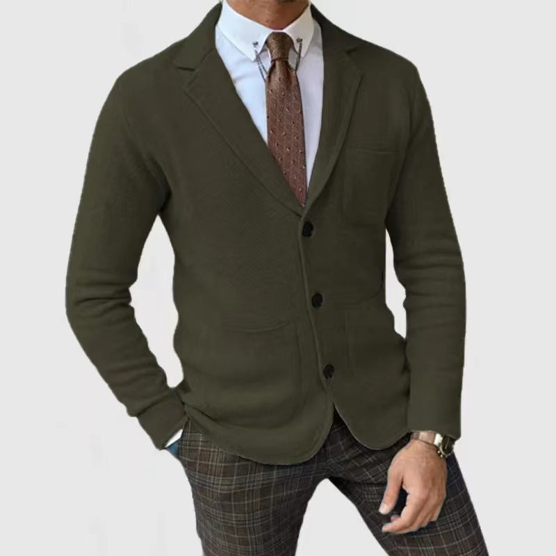 Streetwave Mens Casual Cardigan With Button Front And Patch Pockets Soft Knit Versatile Essential For Work Or Leisure