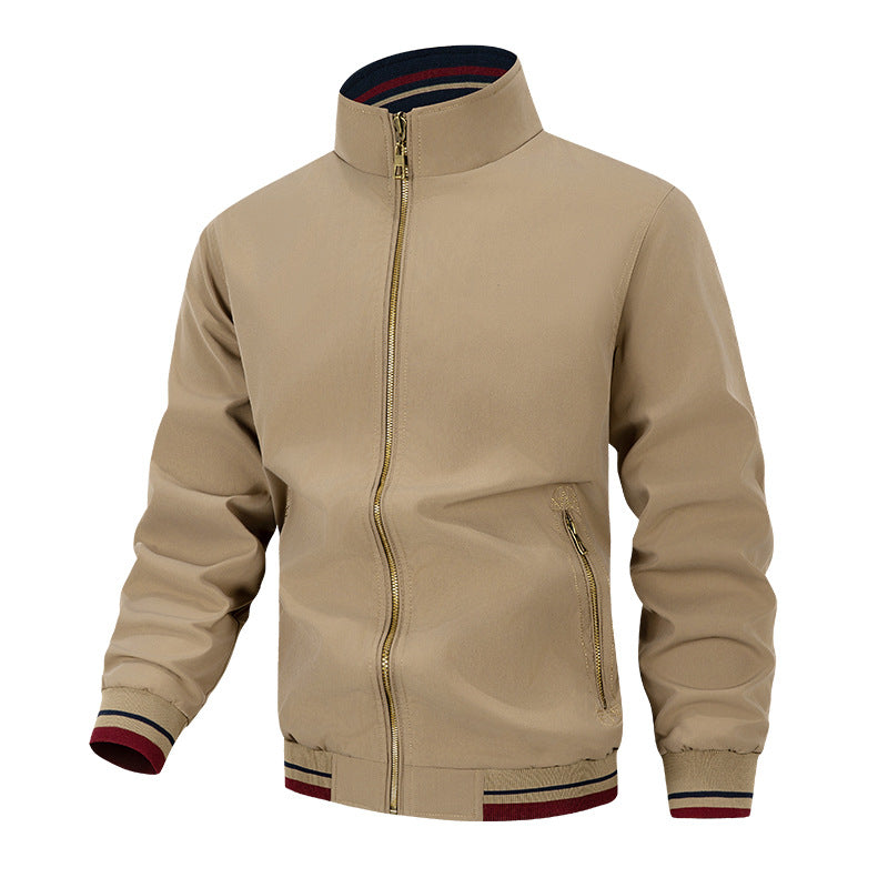 Street Wave Men's Transitional Jacket With High Collar Weatherproof Comfort And Practical Pockets