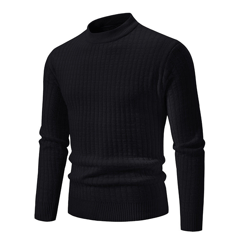 Streetwave Mens Fine Knit Pullover With Structured Texture For Cozy Autumn Winter