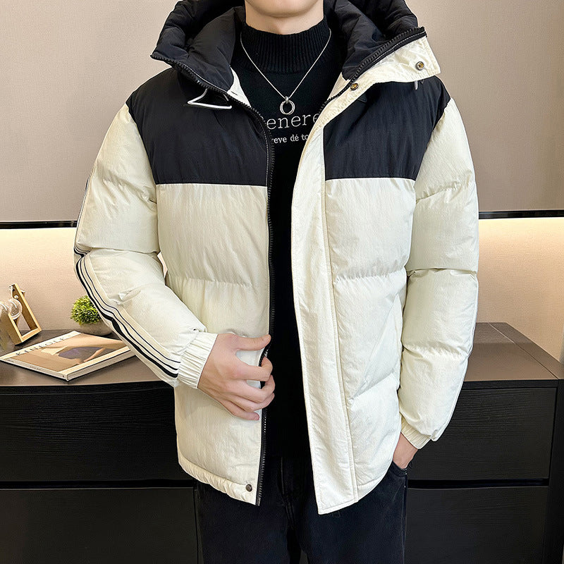 Street-Wave Mens Puffer Jacket With Adjustable Hood Warmth Windproof Premium Outerwear For Men