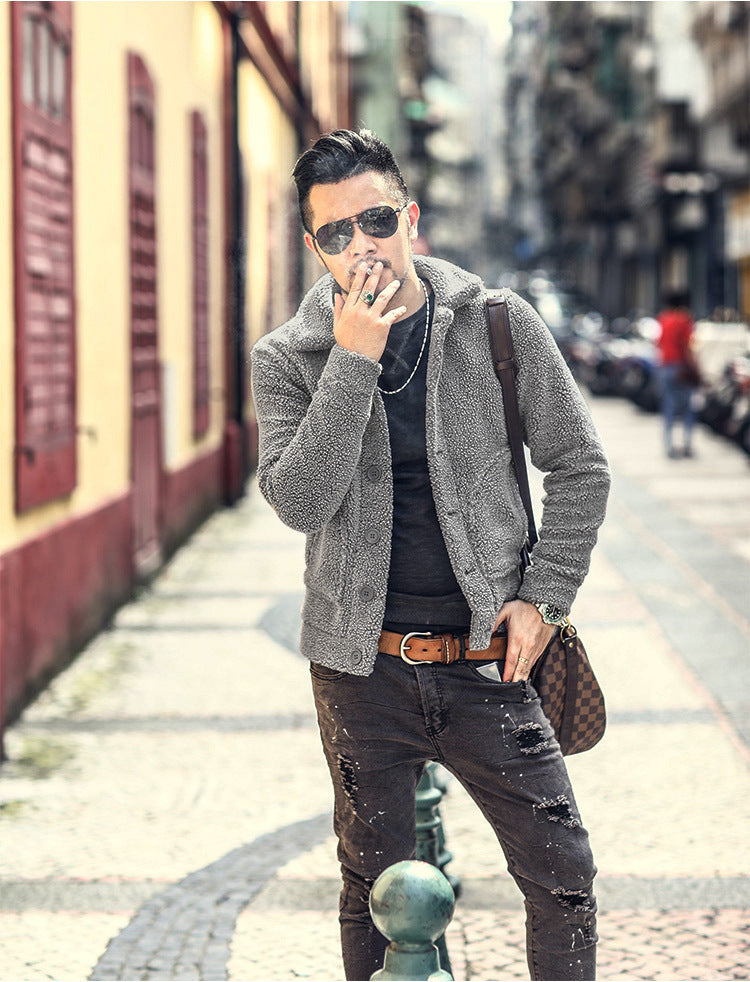 Street-Wave Thomaskapelle Padded Jacket For Men Warm Fleece Lined Button Closure Casual Style