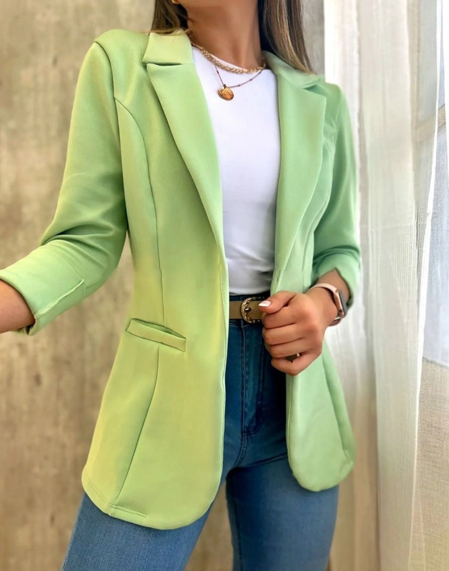 Street-Wave Women's Blazer With Pockets Chic Versatile Jacket For Modern Professionals