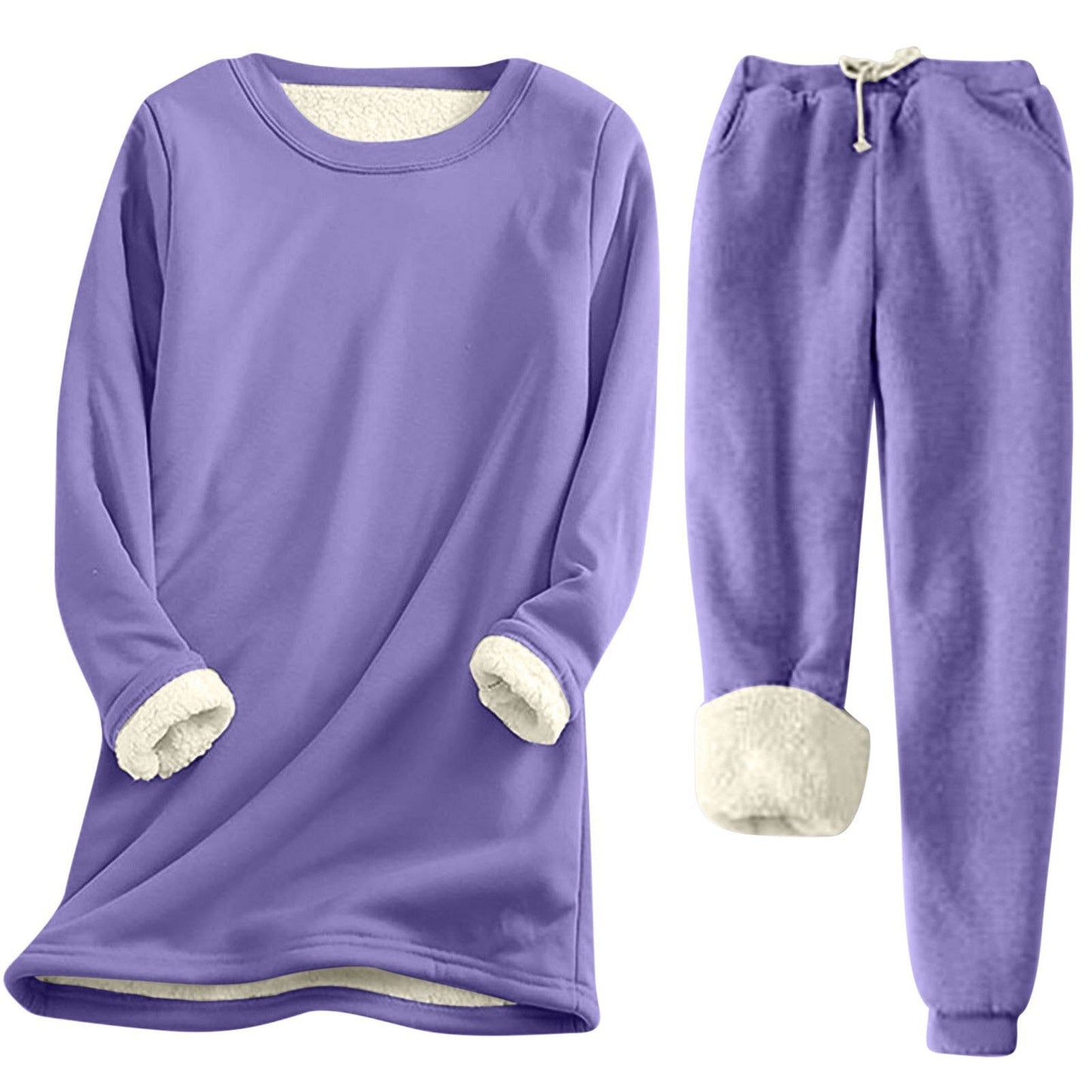 Street-Wave Women's Loungewear Set With Fleece-Lined Interior For Cozy Comfort And Everyday Lounging