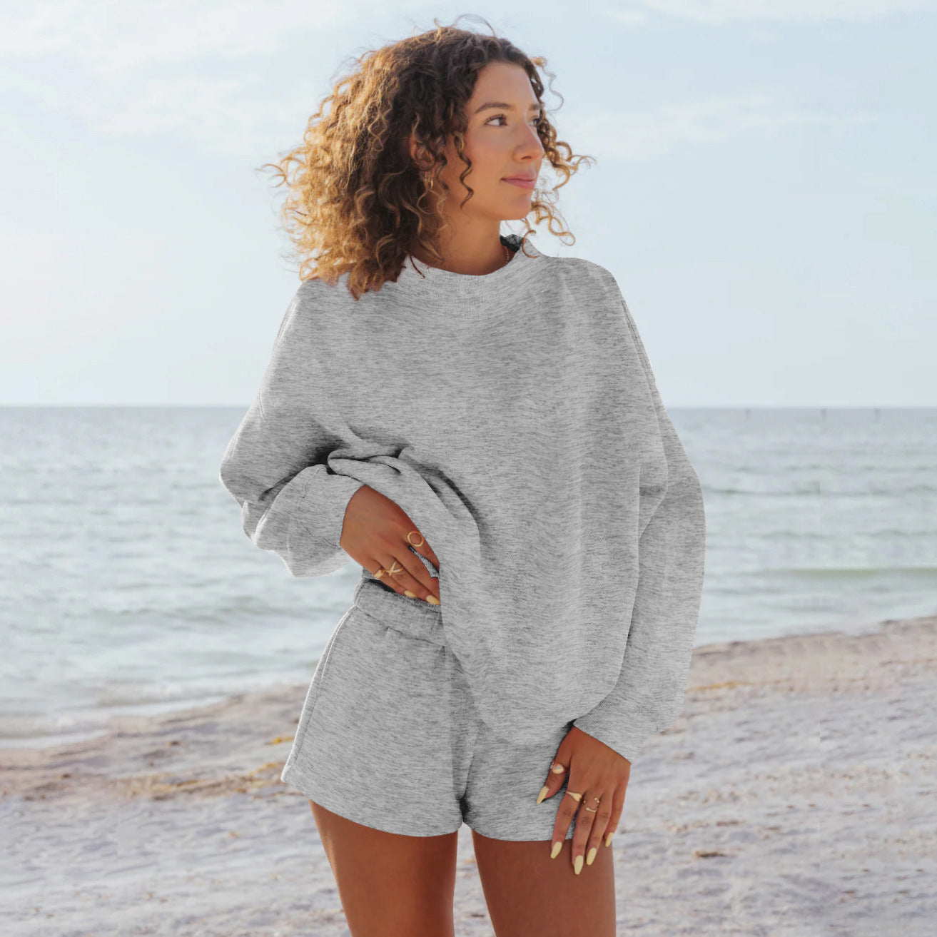 Streetwave Women Versatile Oversize Raglan Sweatshirt for Beach to City Comfort and Casual Everyday Wear