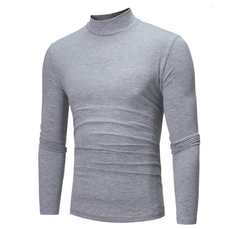 Streetwave Mens Turtleneck Long Sleeve Shirt Slim Fit Breathable Stretch Fabric for Modern Men