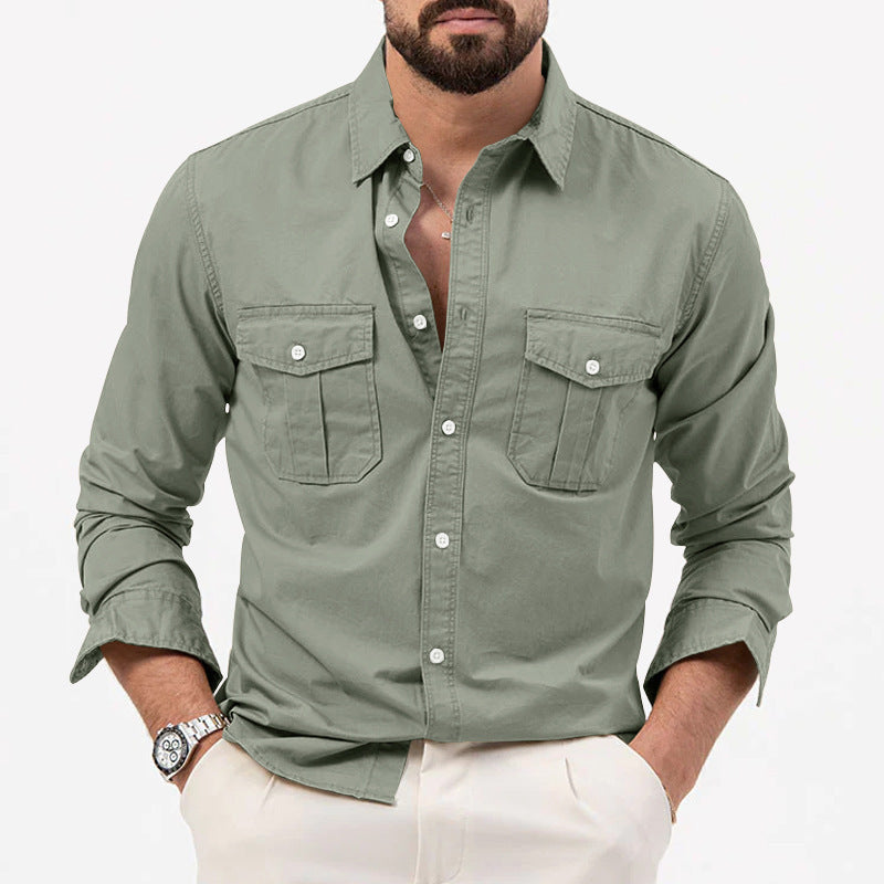 Streetwave Men's Cotton Shirt With Patch Pockets For Style Conscious Men Premium Everyday Wear For Office And Casual