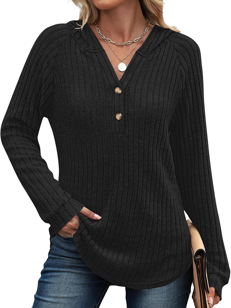 Street-Wave Women's Sporty Ribbed Long Sleeve Shirt For Active Days Everyday Comfort Breathable Fabric