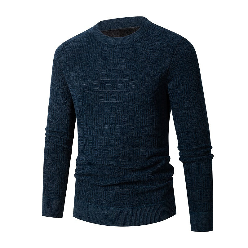 Men's Knit Sweater With Unique Texture Design From Street-wave For Modern Gentlemen Warmth