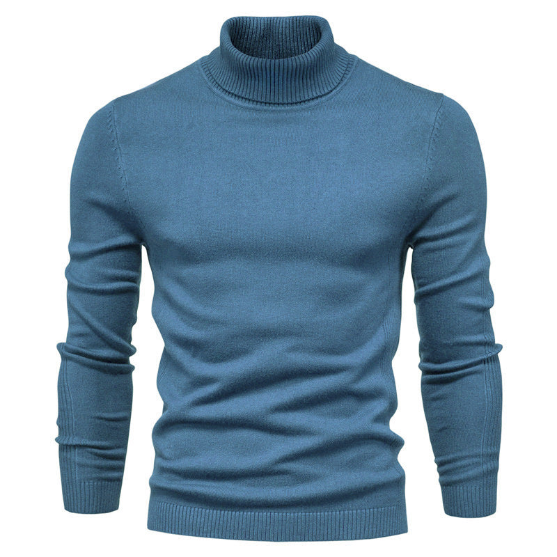 Streetwave Mens Turtleneck Sweater Cozy Warmth With Structured Knit Texture Winter Essential For Men