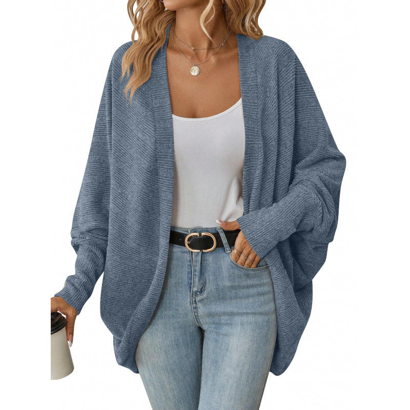 Street Wave Oversized Knit Cardigan For Women Cozy Soft Knit Sweater Jacket Perfect For Casual Everyday Layering