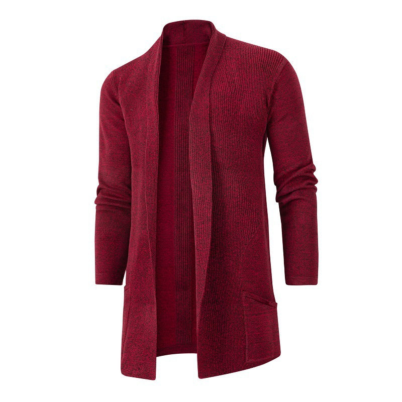 Open Front Mens Cardigan With Minimalist Pockets Streetwave Timeless Casual Knitwear