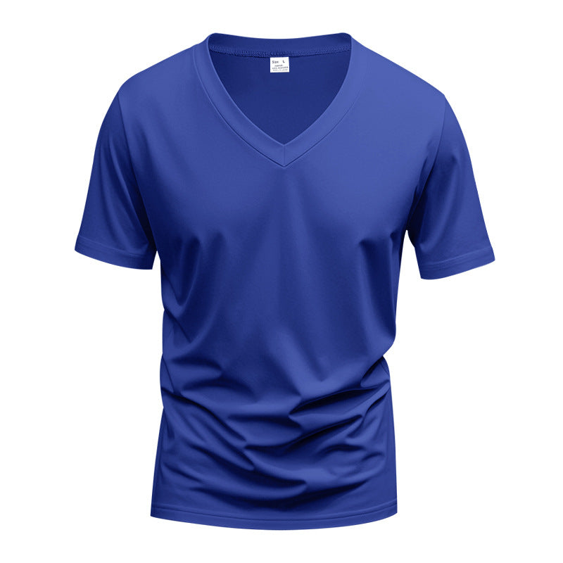 Street-Wave Men's V-Neck T-Shirt Breathable Cotton-Blend With Modern Cut For Active Wear