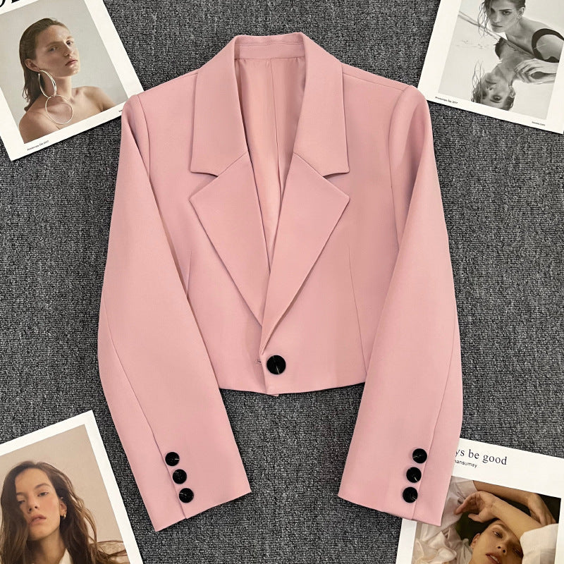 Street-wave Women’s Tailored Blazer Jacket With Elegant Lapels For Professional Women