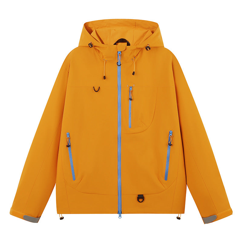 Street-wave Women's All-Weather Water-Resistant Outdoor Jacket With Adjustable Hood And Zipper Pockets