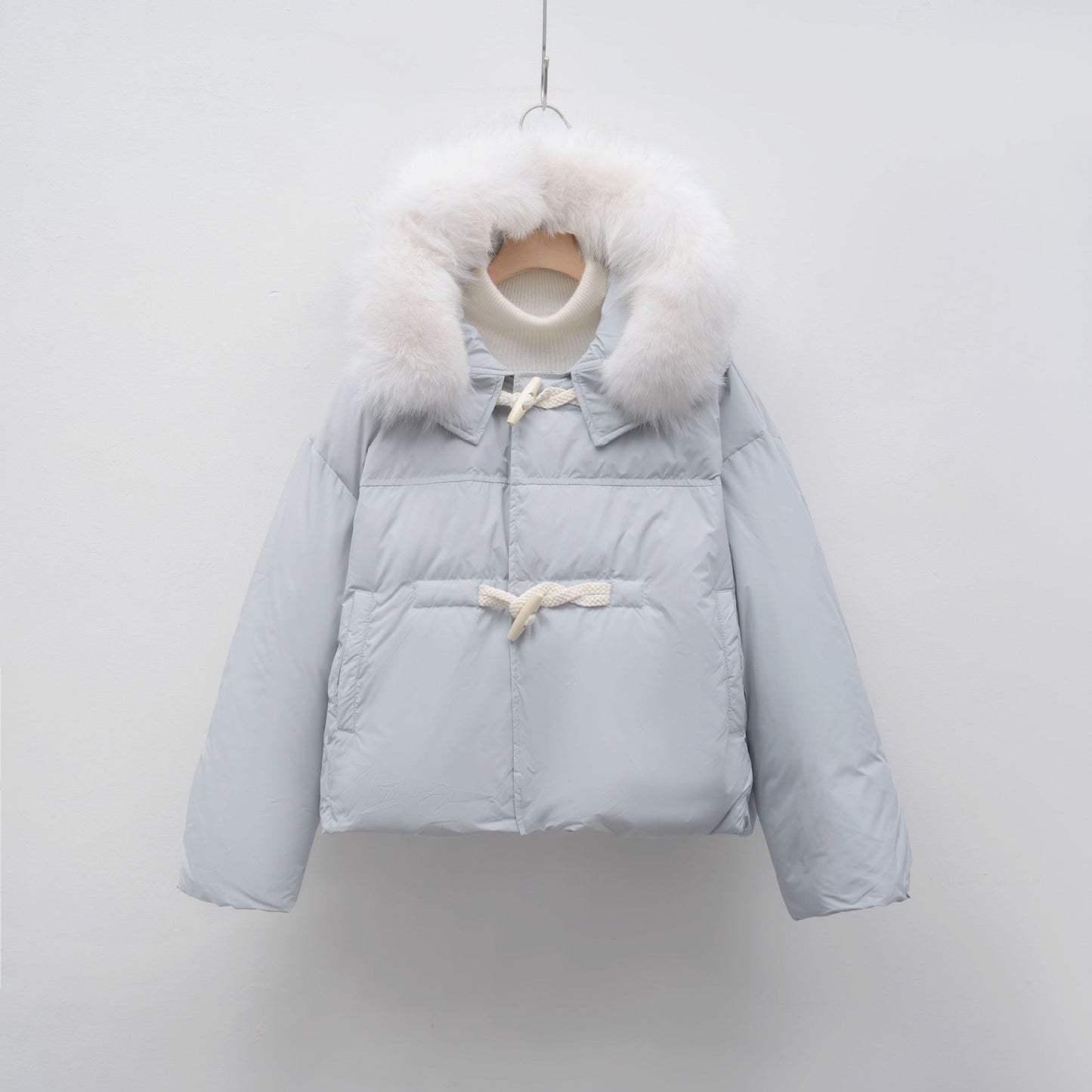 Womens Winter Jacket With Faux Fur Collar Street Wave Chic Cozy Warm Coat For Women