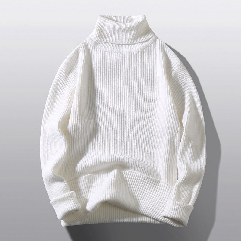 Street-Wave Women's Soft Ribbed Turtleneck Knit Sweater For Cozy Everyday Warmth And Comfort