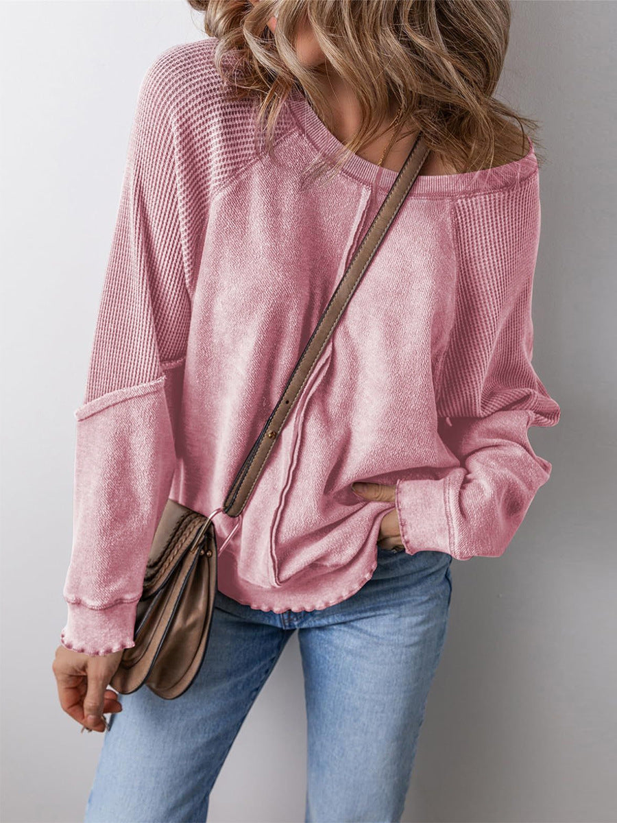 Streetwave Womens Structured Long Sleeve Top For Effortless Everyday Casual Style And Comfort