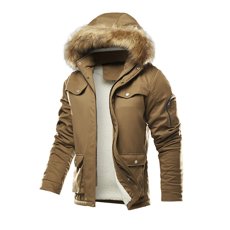 Street-Wave Mens Insulated Winter Jacket With Removable Hood And Liner For Cold Weather