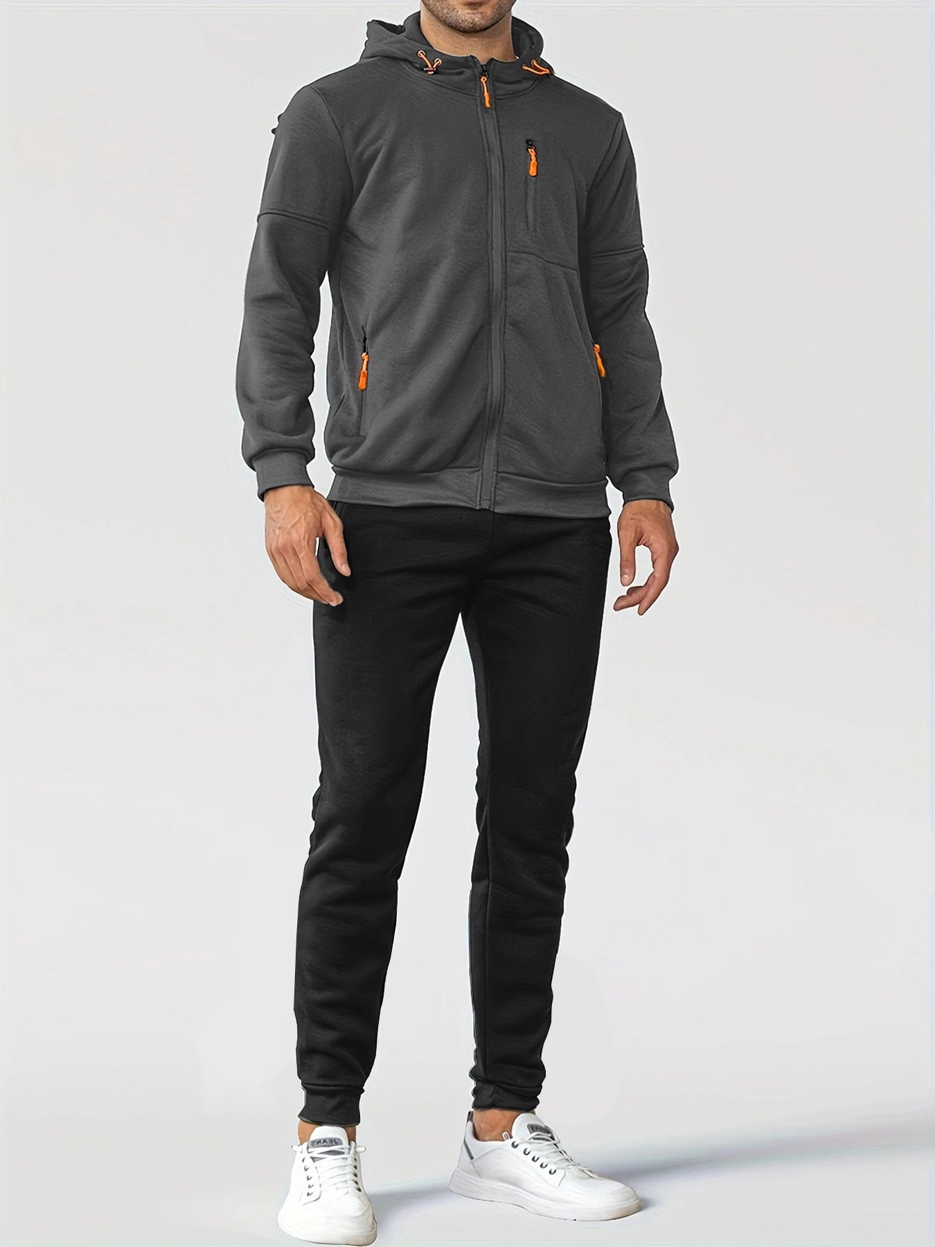 Street-wave Mens Breathable Training Jacket With Zippered Pockets For Active Athletes